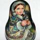 Christmas Roly Poly Author Bell Art Doll Russian Snow Maiden Girl No Nesting