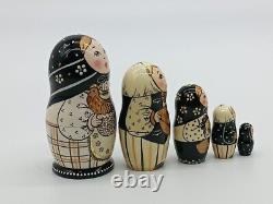 Collectible Art Nesting doll, Old style traditional matrioshka, Ethnic gift