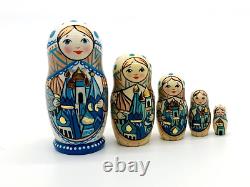 Collectible Art Nesting doll, Old style traditional matrioshka, babushka gift