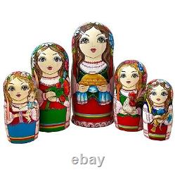 Collectible doll Ukrainian Girls in National Outfit Big Size Nesting Doll 20pcs