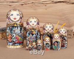 Custom nesting dolls Matryoshka doll Fairytale art Wooden doll Russian doll