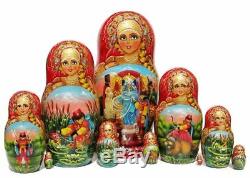 Czarevna 10 PC Russian Fairy Tale Exclusive Matryoshka Stacking Nesting Doll Set