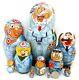 Doctors & Nurses Matryoshka Russian Nesting Dolls 10 Funny Doctor Nurse Signed