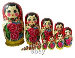 Dolls Russian Emboitables Matryoshka Painted At Hand/ 15 Pièces