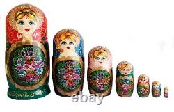 Dolls Russian Nesting Doll Matryoshka Painted At Hand By Nikolaeva Russia