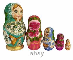 Dolls Russian Nesting Dolls Nest Matryoshka Painted By Soloveichik Russia