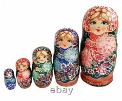 Dolls Russian Nesting Dolls Nest Matryoshka Painted By Titova Russia