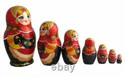 Dolls Russian Nesting Matryoshka Russia Painted At Hand By Bogomolova