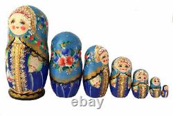 Dolls Russian Nesting Matryoshka Russian Painted At Hand By Smirnova