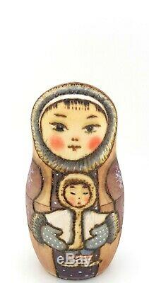 Eskimo Matryoshka Russian nesting dolls 5 HAND PAINTED by Ryabova Eskimos gift