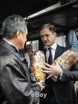 Exclusive 5 in 1 Belka+Strelka Nesting Dolls USSR Space Dogs Russian Matryoshka