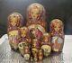 Exclusive Handmade Babushka Matryoshka Russian Stacking Nesting Dolls 10 Piece