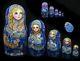 Exquisite 5 Pcs Russian Nesting Doll #3568 Snowmaiden