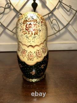 Exquisite Russian Matryoshka Folklore Handmade 7 Pce Nesting Doll Signed