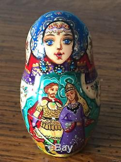 Fine Art, Matryoshka, Russian Nesting Dolls, Signed By Artist, 1998, 7 Pieces