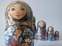 Fairy tale Emelya. Nesting Doll / Matryoshka Set of 5