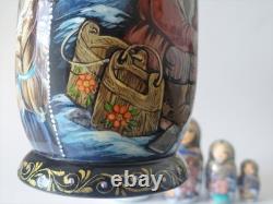 Fairy tale Emelya. Nesting Doll / Matryoshka Set of 5