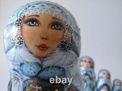 Fairy tale Snow Maiden. Nesting Doll / Matryoshka Set of 5