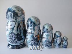 Fairy tale Snow Maiden. Nesting Doll / Matryoshka Set of 5