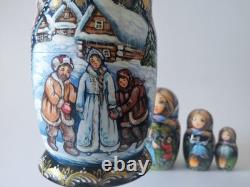 Fairy tale Snow Maiden. Nesting Doll / Matryoshka Set of 5