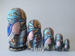 Fairy tale Snow Maiden. Nesting Doll / Matryoshka Set of 5