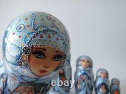 Fairy tale Snow Maiden. Nesting Doll / Matryoshka Set of 5
