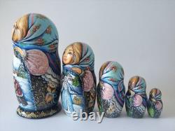 Fairy tale Snow Maiden. Nesting Doll / Matryoshka Set of 5