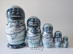 Fairy tale Snow Maiden. Nesting Doll / Matryoshka Set of 5