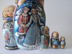 Fairy tale Snow Maiden. Nesting Doll / Matryoshka Set of 5