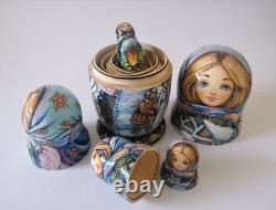 Fairy tale Snow Maiden. Nesting Doll / Matryoshka Set of 5