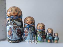 Fairy tale Snow Maiden. Nesting Doll / Matryoshka Set of 5