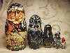 Fedoskino Lacquer Matryoshka (russian Nesting Dolls) Baba Yaga By Makarov