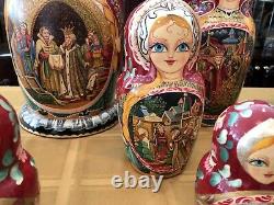 Fine Art, Matryoshka, Russian Nesting Dolls, 25 Pieces, Summer Scene, Signed 2004