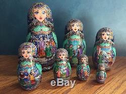 Fine Art, Matryoshka, Russian Nesting Dolls, Signed By Artist, 1999, 7 Pieces