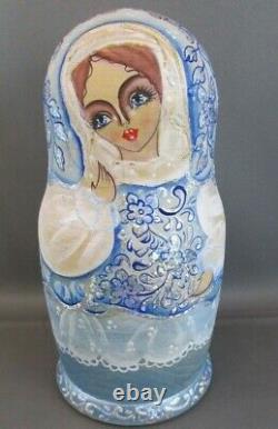 Fine Art Matryoshka Russian Nesting Dolls Signed By Artist 5 Pieces Stunning