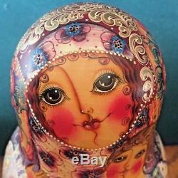 Fine Art, Unique Matryoshka, Russian Nesting Dolls, Signed By Artist, 5 Pieces