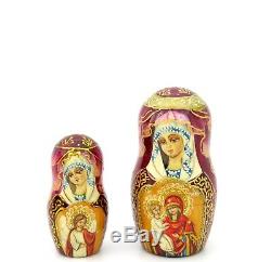 Flower which Never withers Orthodox Icon Russian Nesting Dolls 5 Theotokos GIFT