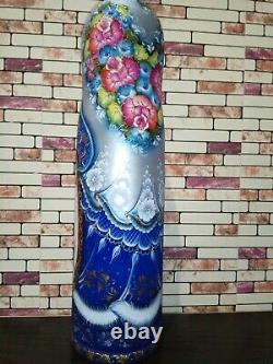For alcohol storage flask matryoshka hand painted Russian nesting doll exclusive