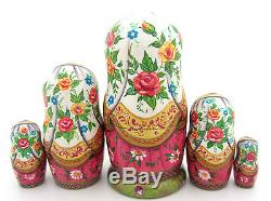 Genuin Russian 5 stacking dolls Babushka apples ZOLOTOVSKAYA signed UNIQUE GIFT