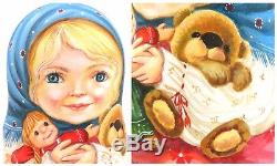 Genuine OOAK Russian Dolls 5 Girls & Toys HAND PAINTED MATT CHILDREN MATRYOSHKA