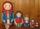 Genuine Ooak Russian Nesting Dolls 5 Hand Painted Matt Babushka Ryabova Signed
