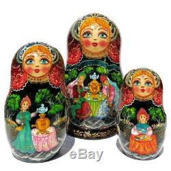 Girlfriends 7 Piece Russian Babushka Nesting Doll Stacking Toy Matryoshka Set