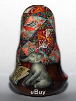 Good night doll roly poly Russian lullaby ART matryoshka no nesting blanket bear