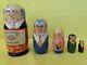 Gorbachev Coup 1991 Russian Matryoshka Nesting Dolls Hand-painted Soviet Leaders