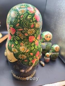 Gorgeous 10 Piece Nesting Dolls, Russian Landmarks all Hand Painted