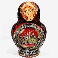 Gorgeous Author's Russian Traditional Matryoshka Nesting Dolls Churches 10pcs