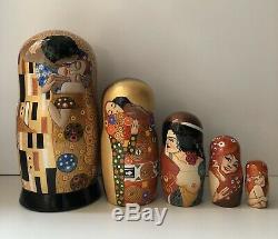 Gustav Klimt inspired Matryoshka, Babushka, Russian Nesting dolls