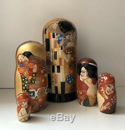 Gustav Klimt inspired Matryoshka, Babushka, Russian Nesting dolls