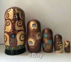 Gustav Klimt inspired Matryoshka, Babushka, Russian Nesting dolls