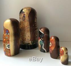 Gustav Klimt inspired Matryoshka, Babushka, Russian Nesting dolls